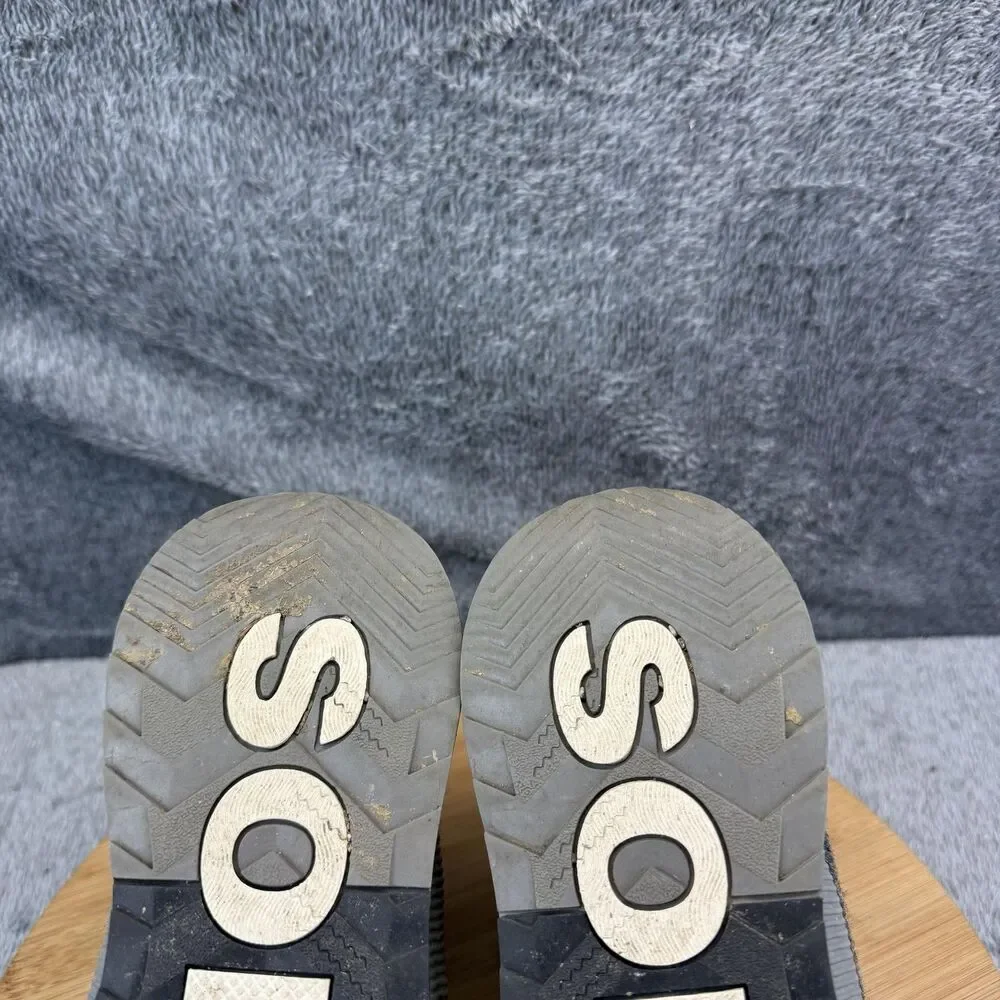 Sorel Winter Sneaker Shoes Womens Size 8.5 Gray Textile Lace Up Boots NL4428-010
